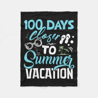100 dagen dichter bij de zomervakantie grappige le fleece deken