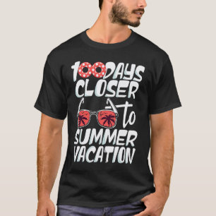 100 dagen dichter bij de zomervakantie Leraar 100 T-shirt