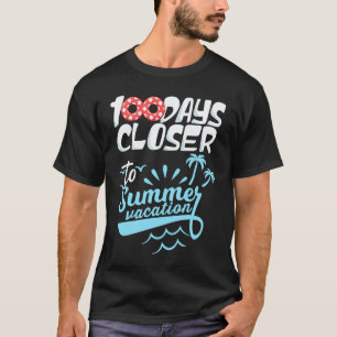 100 dagen dichter bij de zomervakantie leraar 100 t-shirt