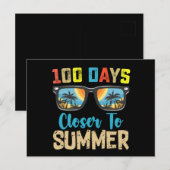 100 dagen dichter bij de zomervakantie school briefkaart (Voorkant / Achterkant)