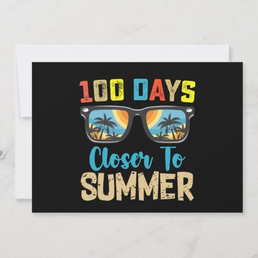 100 dagen dichter bij de zomervakantie school kaart (Voorkant)
