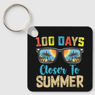 100 dagen dichter bij de zomervakantie school sleutelhanger