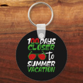 100 dagen dichter bij de zomervakantieleraar 100 d sleutelhanger (Voorkant)
