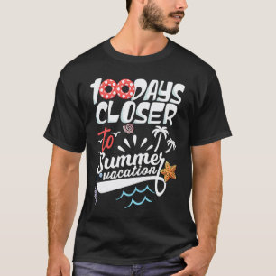 100 dagen dichter bij zomervakantie Leraar 100 dag T-shirt