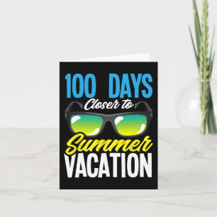 100 dagen dichter bij zomervakantie student 100 da kaart
