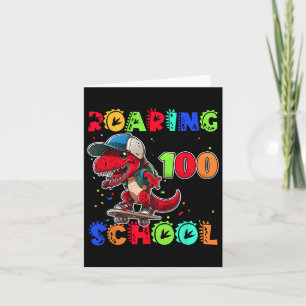 100 dagen Dino T-Rex Skatebo op school Kaart