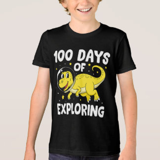 100 dagen dinosaurusastronaut op 100e dag Tri-Blend shirt