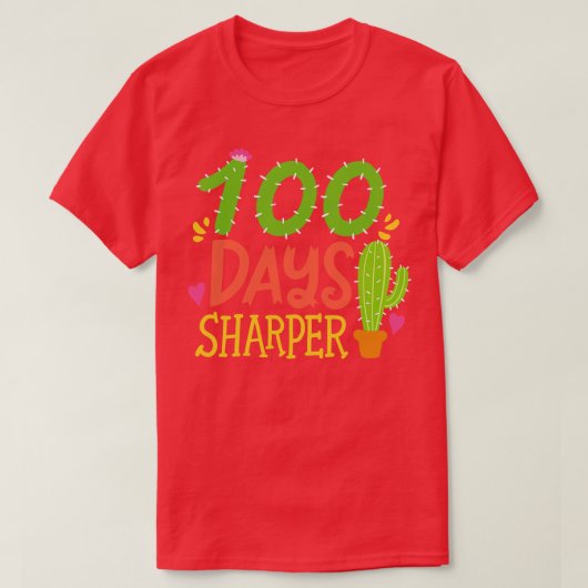 100 dagen docent-cactus t-shirt (Design voorkant)