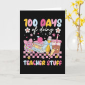 100 dagen doen leraar spullen Cute School Design Kaart (Gele Bloem)