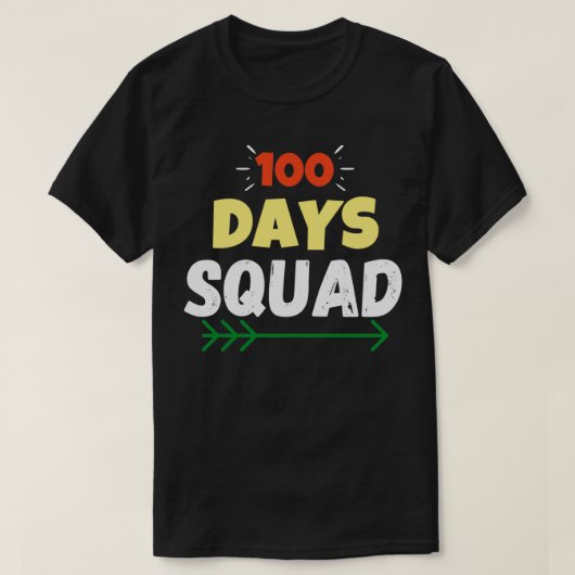 100 dagen driekwart grappig 100e dag schoolcadeau t-shirt (Design voorkant)