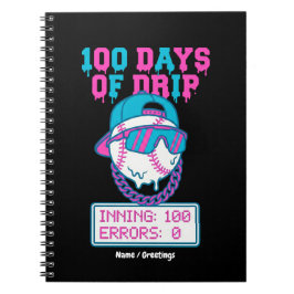 100 dagen Drip 0 fouten honkbal school swag  Notitieboek