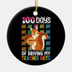 100 dagen eekhoorn die mijn leraar gek maakt keramisch ornament