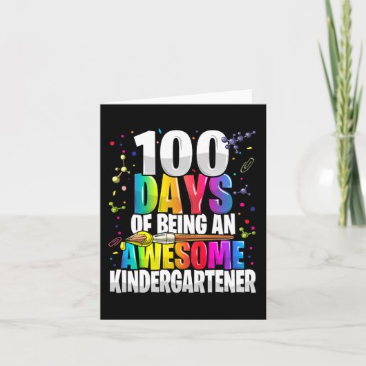 100 dagen een geweldige kleuter 100th kaart (Voorkant)
