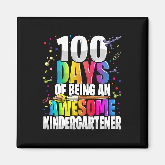 100 dagen een geweldige kleuter 100th magneet (Voorkant)