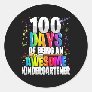 100 dagen een geweldige kleuter 100th ronde sticker