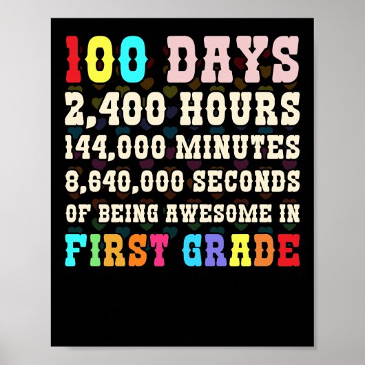 100 dagen eerste graad school 100 dagen poster (Voorkant)
