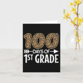 100 dagen eerste klas leraar student 100e dag kaart (Gele Bloem)
