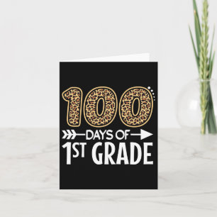 100 dagen eerste klas leraar student 100e dag kaart