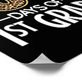 100 dagen eerste klas leraar student 100e dag poster (Hoek)