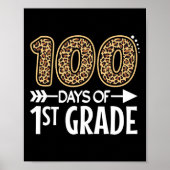 100 dagen eerste klas leraar student 100e dag poster (Voorkant)