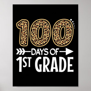 100 dagen eerste klas leraar student 100e dag poster