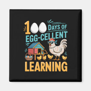 100 dagen Egg-stra slimmer grappige kip 100ste dag Magneet