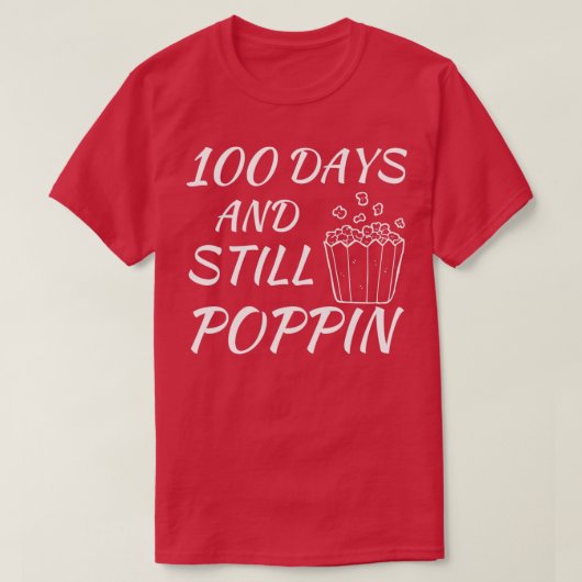 100 dagen en nog steeds papaver 4 t-shirt (Design voorkant)