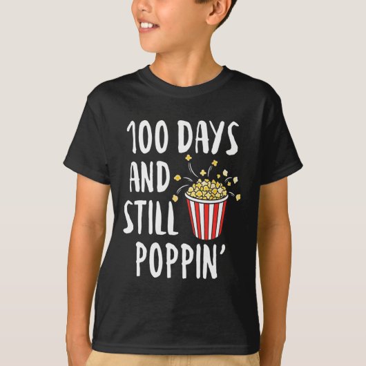 100 dagen en nog steeds papaver Kinderen 100e dag  T-shirt (Voorkant)