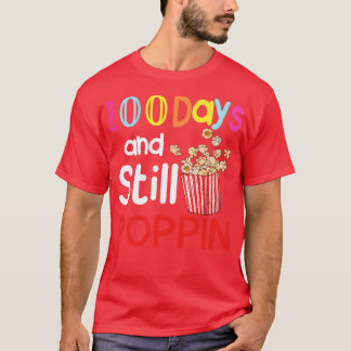 100 dagen en nog steeds papaver popcorn 100e dag t-shirt