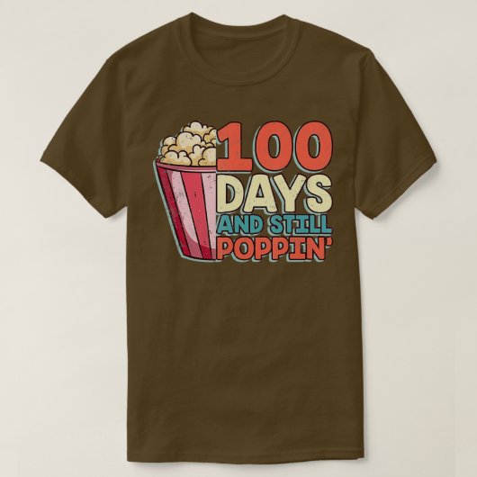 100 dagen en nog steeds popcorn Lover student T-shirt (Design voorkant)