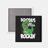 100 dagen en nog steeds rocken - 100 dagen schoold magneet (Voorkant / Achterkant)