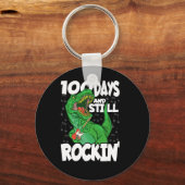 100 dagen en nog steeds rocken - 100 dagen schoold sleutelhanger (Voorkant)
