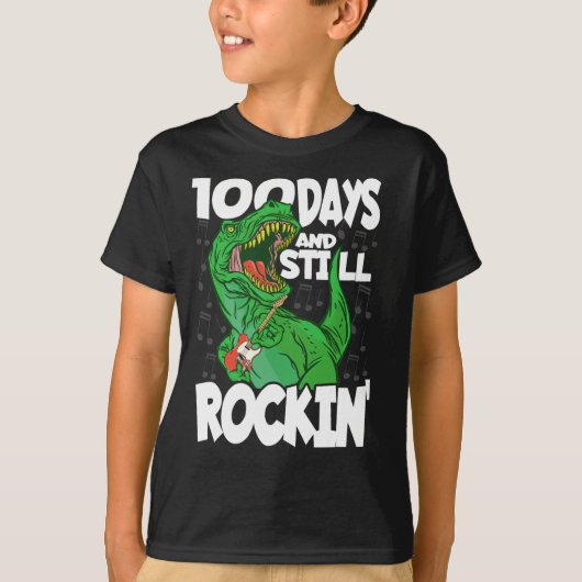 100 dagen en nog steeds rocken - 100 dagen schoold t-shirt (Voorkant)