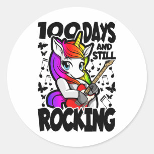 100 dagen en nog steeds schommelend - 100 dagen va ronde sticker