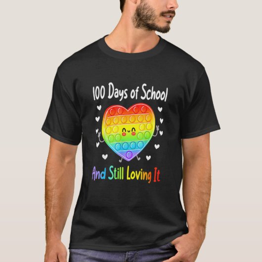 100 dagen en nog steeds van het regenboogvlies Fid T-shirt (Voorkant)
