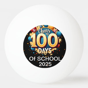 100 dagen: feestelijke 100ste schooldag pingpongbal