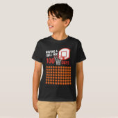 100 DAGEN FEESTEN Basketbalfan T-shirt (Voorkant volledig)