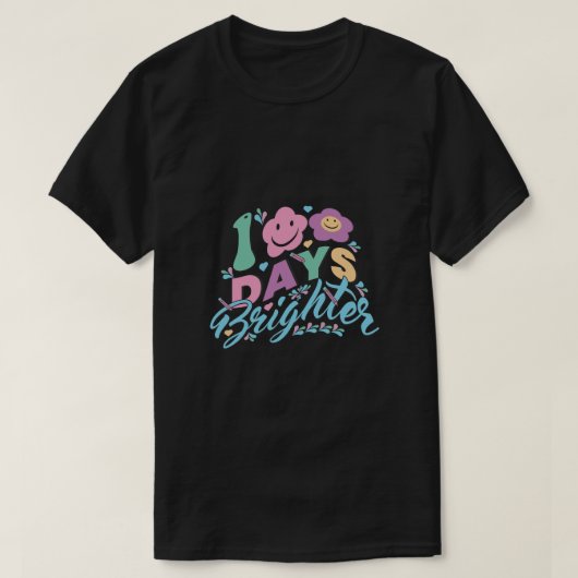 100 dagen feller 100 dagen school bezig t-shirt (Design voorkant)