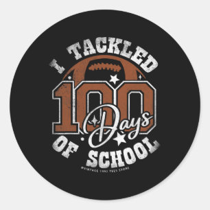 100 dagen Football 100e dag Ronde Sticker