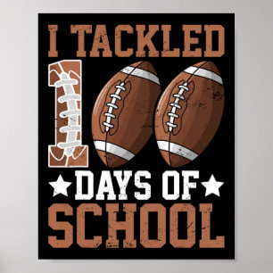 100 dagen Football 100ste dag van school Bo Poster