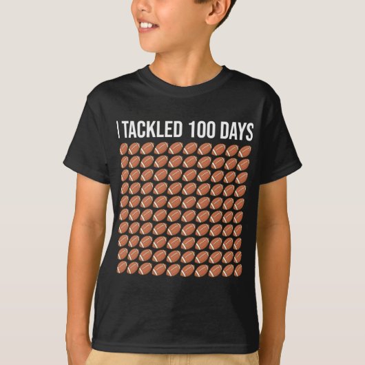 100 dagen Football jongen 100e dag T-shirt (Voorkant)