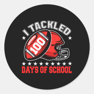 100 dagen Football op school Ik heb 100 dagen van Ronde Sticker