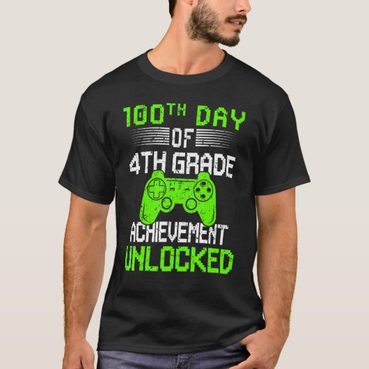 100 dagen gamer met de vierde klas, 100e dag van d t-shirt (Voorkant)