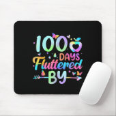 100 dagen gefladder door - 100ste schooldag muismat (Met muis)
