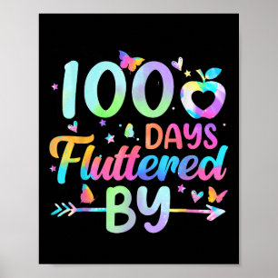 100 dagen gefladder door - 100ste schooldag poster