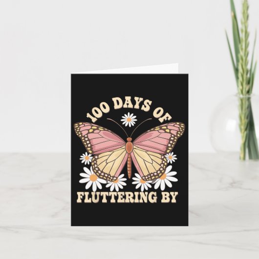 100 dagen gefladderd door - 100e dag schoolboter kaart (Voorkant)