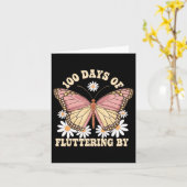 100 dagen gefladderd door - 100e dag schoolboter kaart (Gele Bloem)