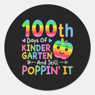 100 dagen gegeten en nog steeds gepopt... ronde sticker