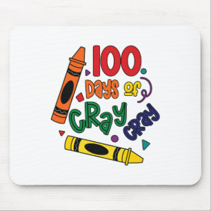 100 Dagen Gek Gek Leuk Gelukkige 100ste Schooldag Muismat