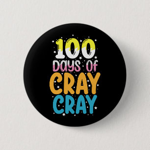 100 dagen gekte 100e dag van school leraar ronde button 5,7 cm